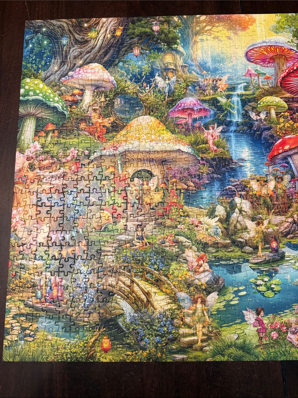 Aimee Stewart Merry Mushroom Village Jigsaw Puzzle. 1000 pieces complete - Picture 4 of 7